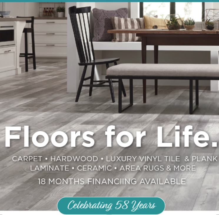 kids playing on newly installed Carpet One vinyl flooring in playroom